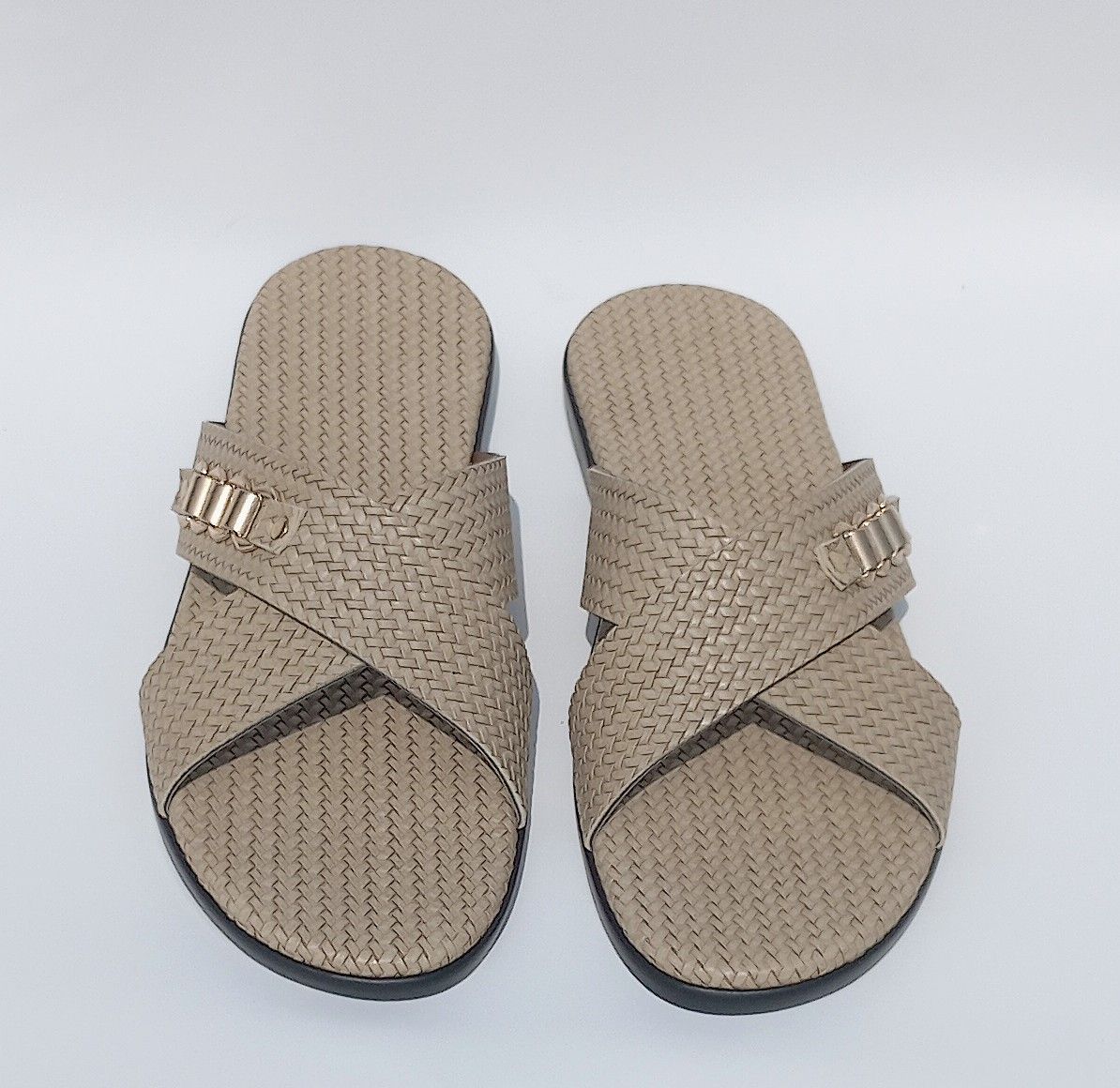 Mens Genuine Leather Pam Slippers