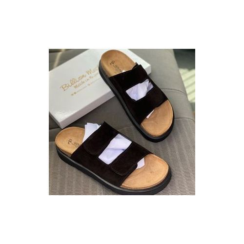 Mens Brown Doubled Buckle Pams