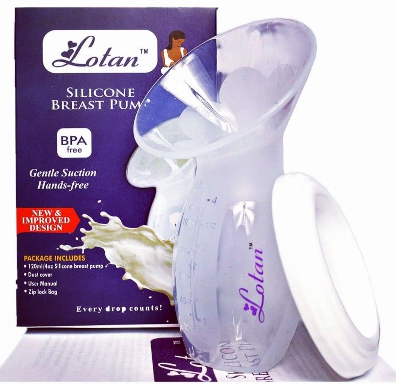Hands-free Silicone Breast Pump+ Dust Cover +  Free Ziplock Bag; 120ml And Above Capacity, See Through Design, Painless Suction, No Cords