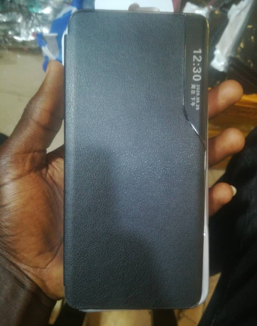 Tecno Spark 10 Pro Leather Flip Cover Case Black