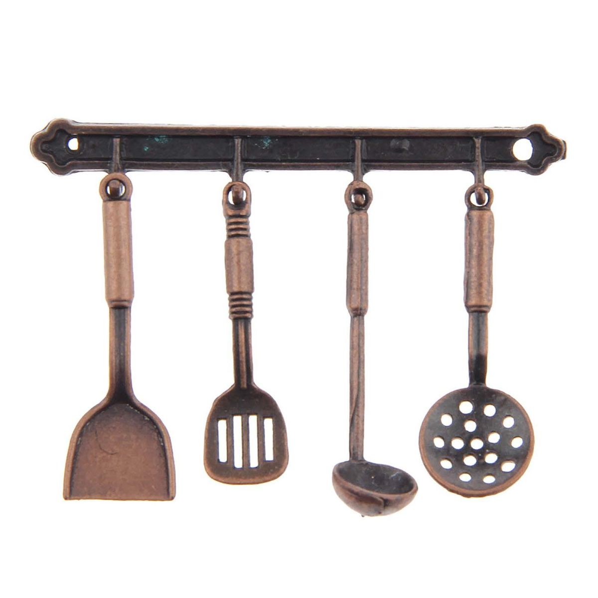 5Pcs Spoon Shovel Toy Mini Spoon Shovel Kids Gift Antique Brass