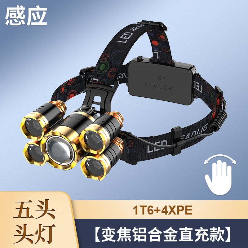 Factory Wholesale Strong Light Headlight 3ledUSB Charging