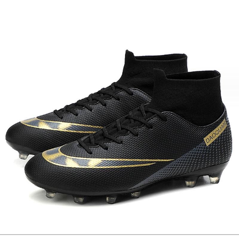 Fashion Football Shoes Men's Women's Non Slip Running Long Spikes Shoes  - Blue