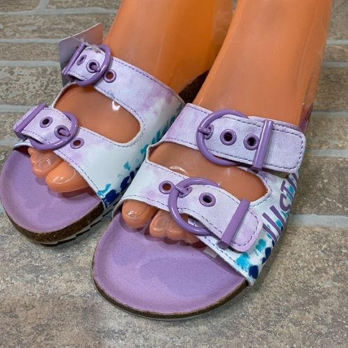 Justice Little Girls Buckle Leather Slippers