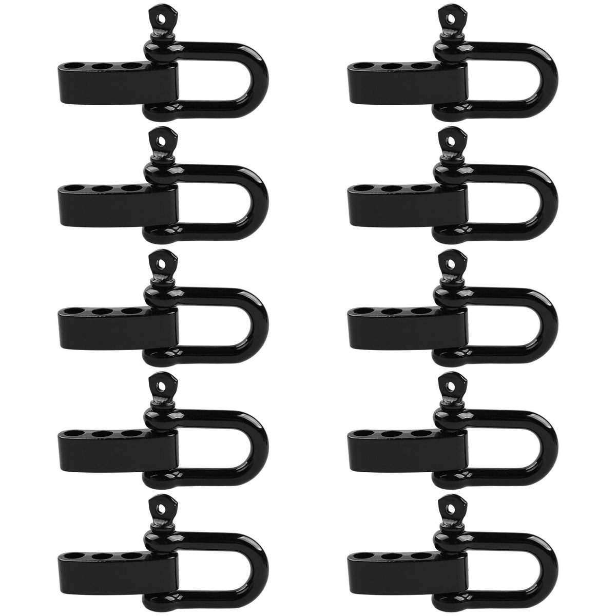 Lixada 10PCS U Shape Adjustable Adjuster Anchor Shackle Outdoor Rope Paracord Bracelet Buckle Stainless Steel