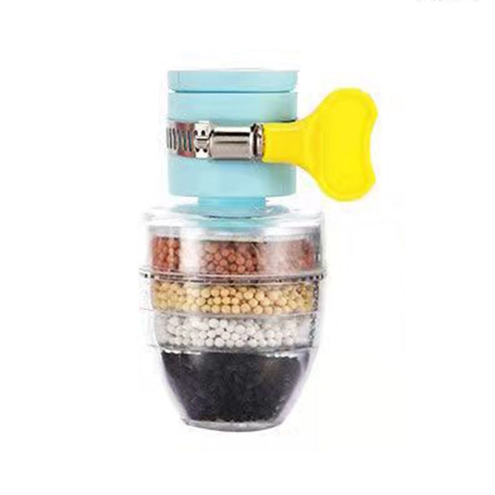 Faucet Filter 6 Layered Activated Carbon Water Purifier Hard Water Soner Kitchen Tap Filter Adapter Home Use Blue