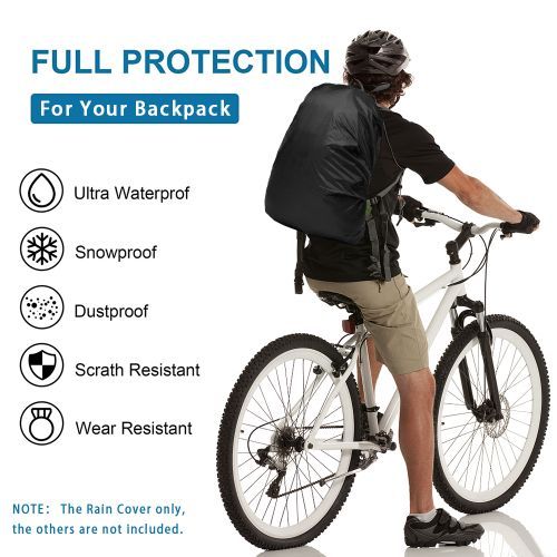 Waterproof Backpack Cover - Adjustable Bag Rain Cover