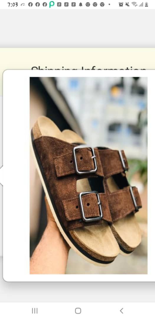 Men's Casual Outdoor Pam Slippers- Coffee Brown