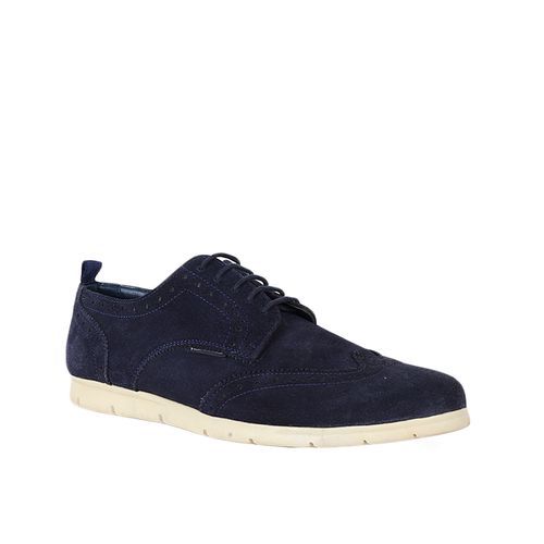 Men's Way-Of-Life Suede Casual Shoe - Navy Blue