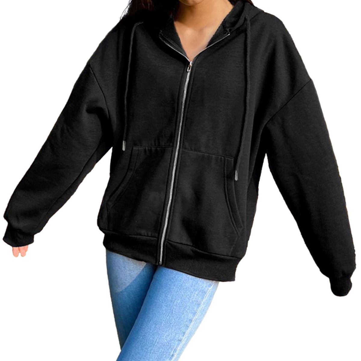 Womens Hoodie Jacket Fashion Lightweight Streetwear