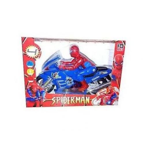 Action Hero Figure And Spider Man Bump Motorcycle Toy.