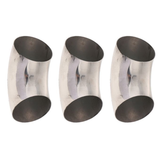 3 Pieces Auto 25 Ultra Tight Radius 90 Bendable Elbow Exhaust Pipe