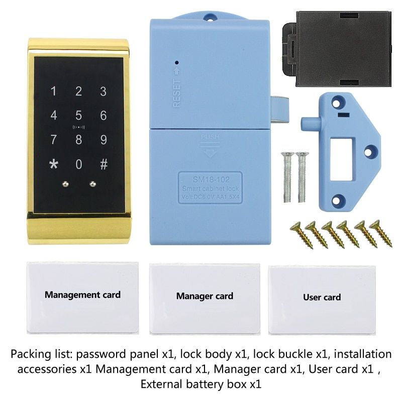 Smart Electronic Lock Pas Drawer Storage Cabinet Door Lock Induction File Cabinet Lock Jewelry Showcase Electric Lock