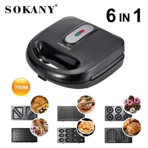 6-in-1 Sandwich And Waffle Maker