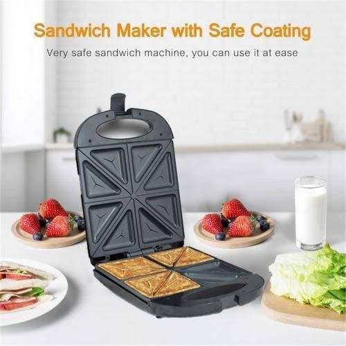 4 Slice Sandwich Toaster With Easy Clean Non-Stick Plates,