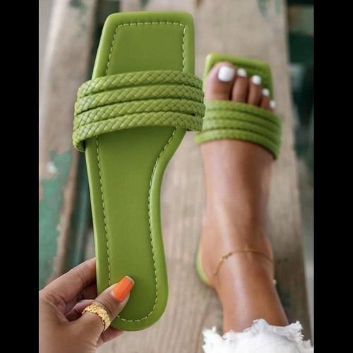 Ladies Fashion Sandals Platform Wedges Casual Slippers - Green
