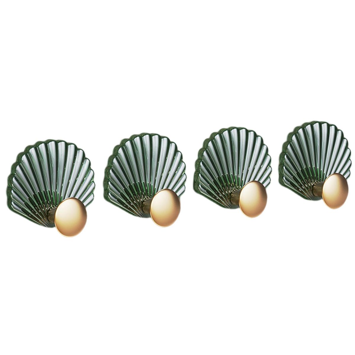 4Pcs Sticky Hooks Self Adhesive Wall Hooks Green