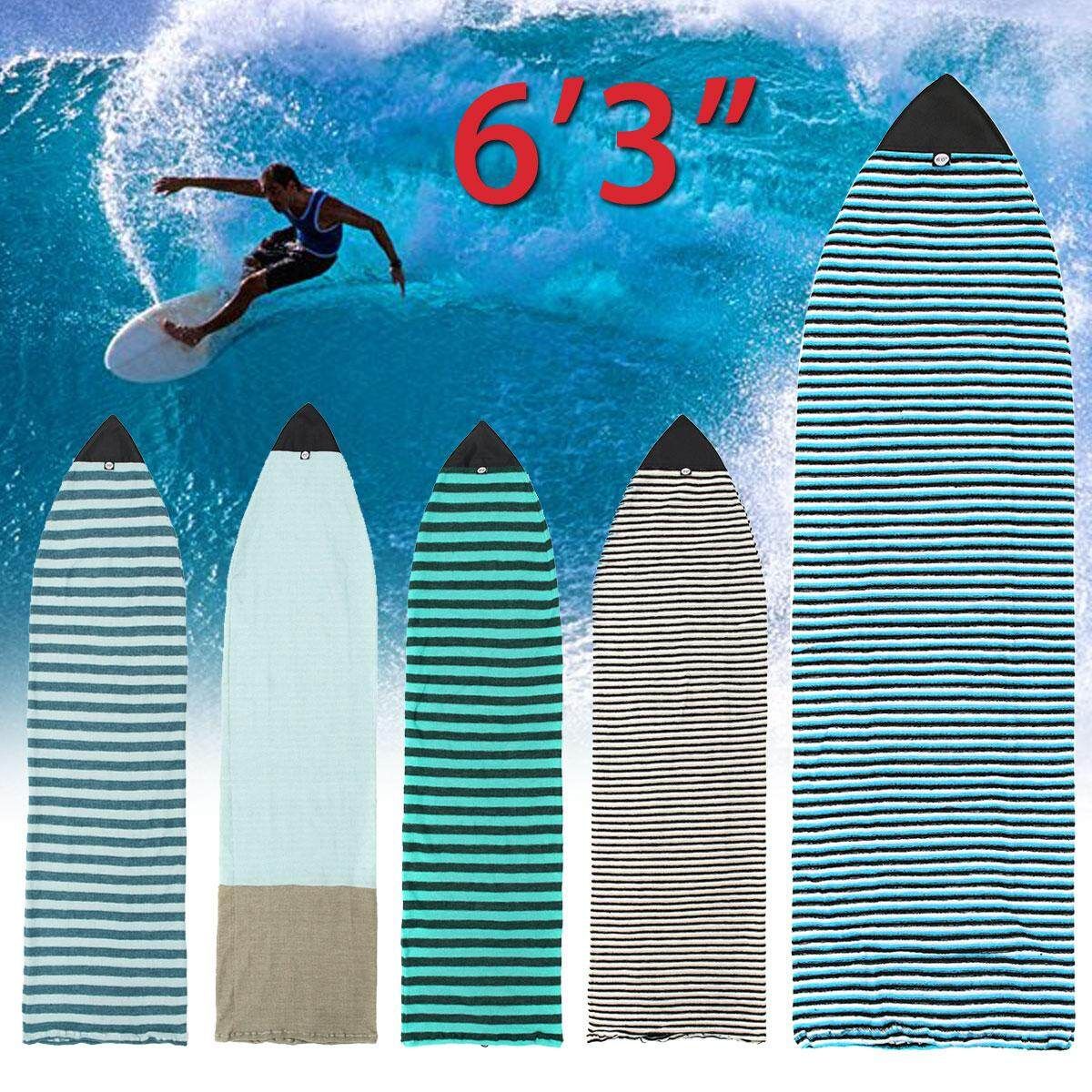 For 6'3” Surf Board Longboard Funboard Socks Cover Storage Bag Protective Case Brown Black