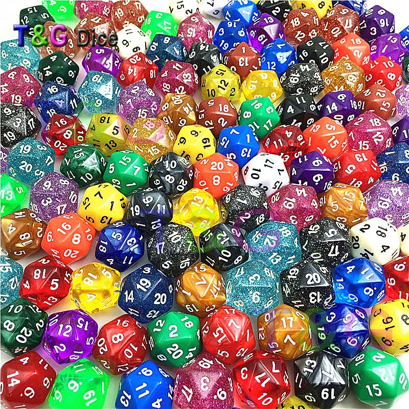 Complete Set Of 10 Twenty Side D20 Dice Extreme Stacking With Gerry For Role Playing Games