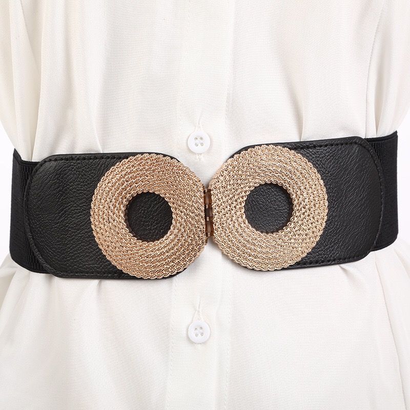 Ladies Dressy Black Elastic Belt