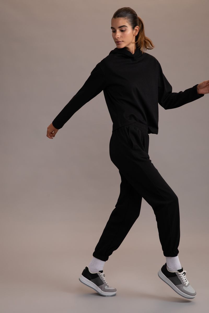 Woman - Standart Fit Trousers-Black