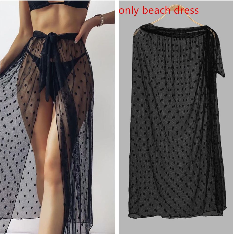 (only Beach Dress)2023 Breathable Mesh Sexy Beach Cover Up Ladies Bathing Suit Tunic Saida De Praia Feminino Pareo Vestido Playa Robe De Plage SMA