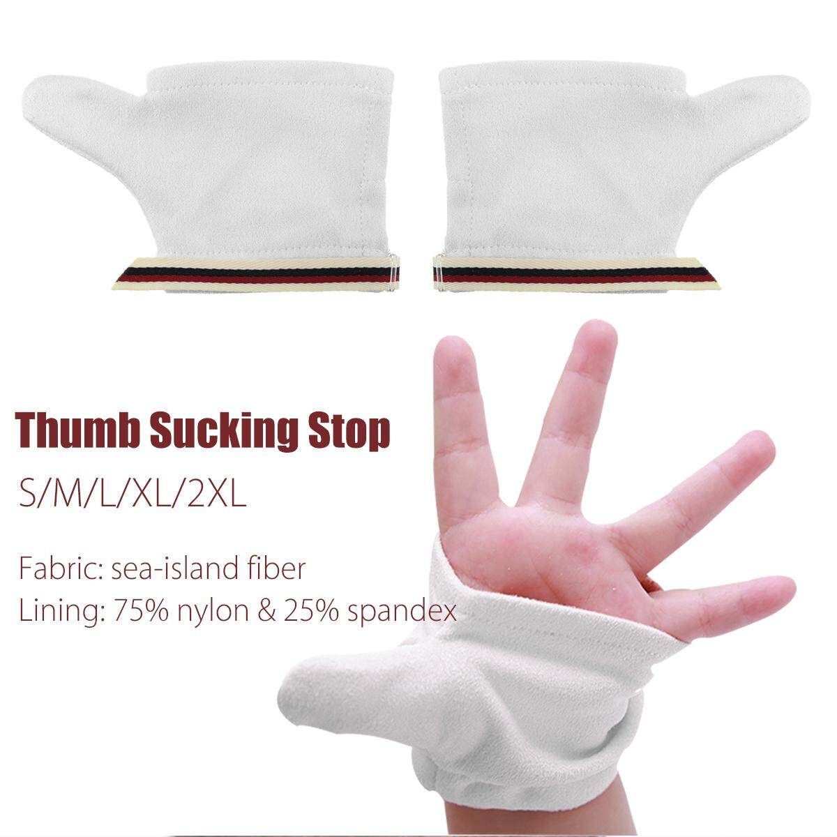 1 Pair Sea-island Fiber Thumb Sucking Stop Finger Guard For Baby Kids White 2XL 2XL