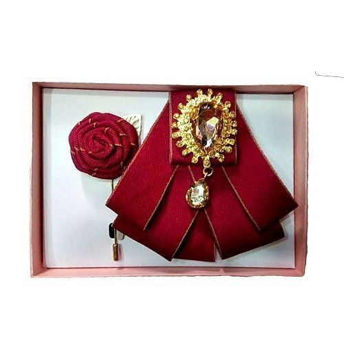 Executive Bow Tie With Lapel Pin- Wine