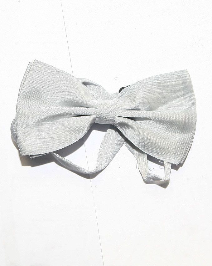 Men's Bow Tie-Silver Ash