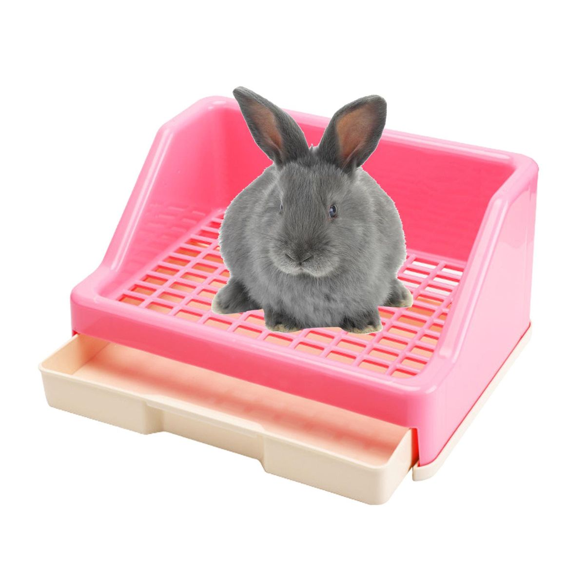 Rabbit Litter Box Corner Litter Box Potty For Ferret Chinchilla Pink