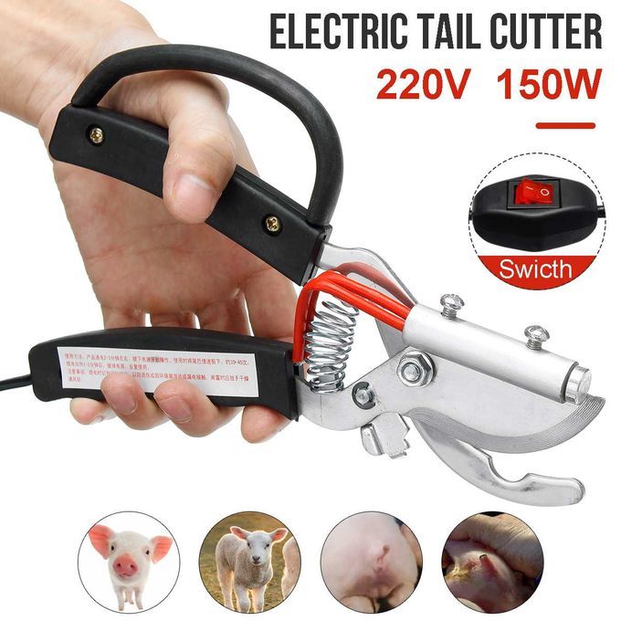 Livestock Piglet Sheep Goat Heating Tail Clamp Cutter Pig Vet