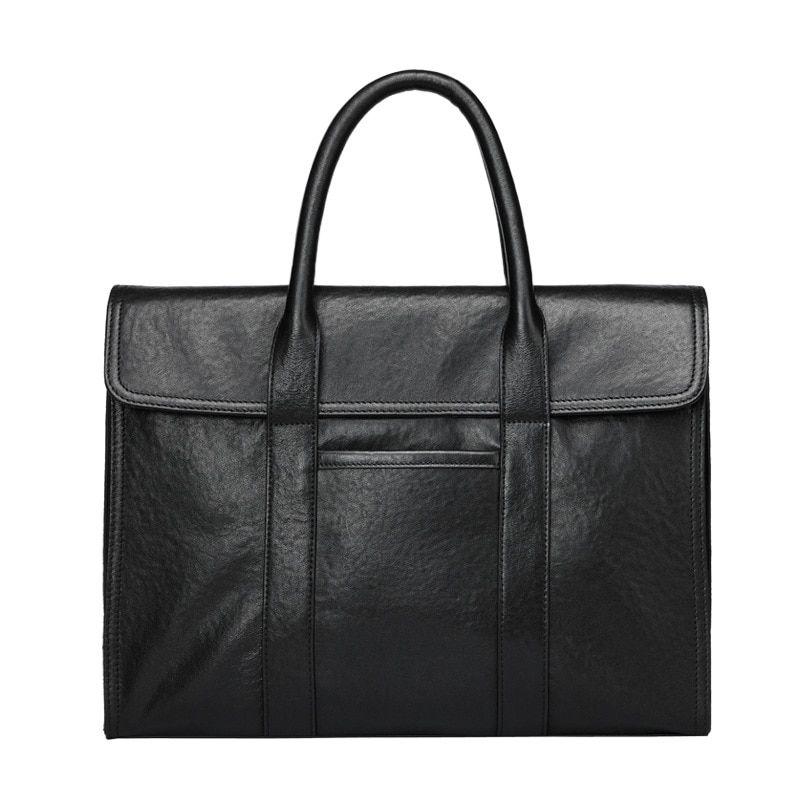 Design Men's Handbag Genuine Leather Business Briefcase Large Capacity Computer Bag