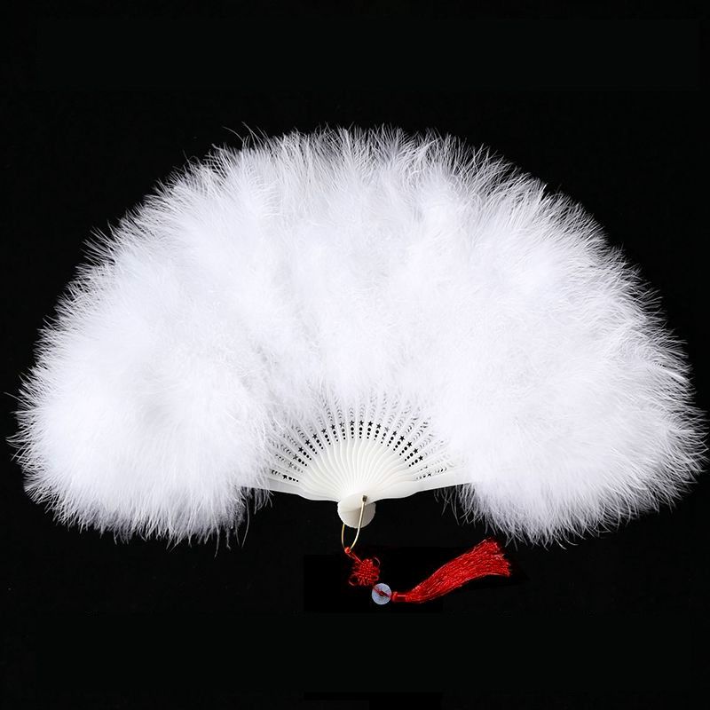 Colorful Cassical Abanico Party Eventail Fans Boda Wedding Abanicos Fan Feather Mariage Portable Catwalk Fluff Hand Fan Para