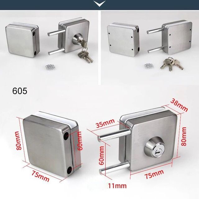 Stainless Steel 10-12mm Glass Door Lock