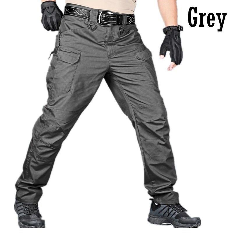 Cargo Pants Men Combat Military Pants Many Pockets Stretch Flexible Man Casual Trousers Green