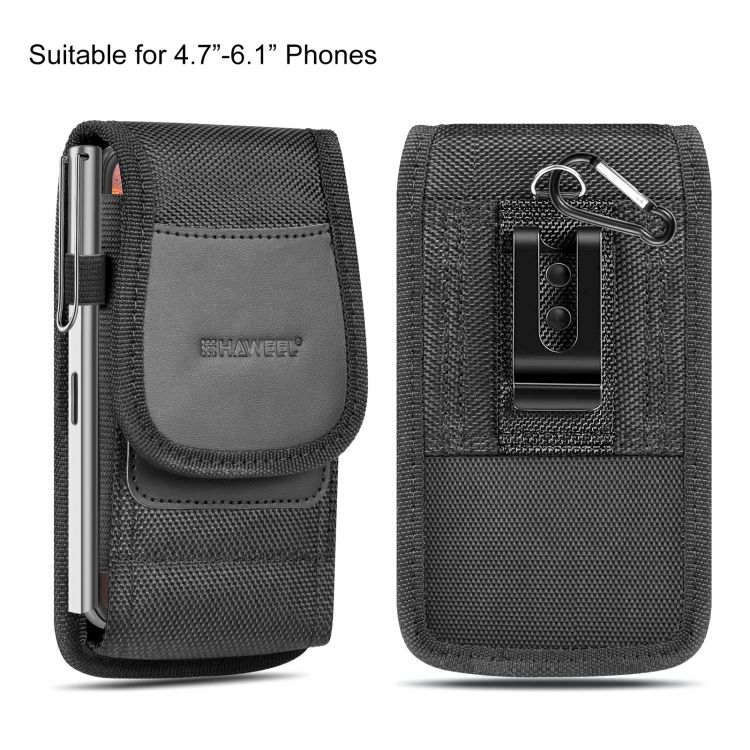 HAWEEL 4.7-6.1 Inch Nylon Cloth Phone Waist Bag