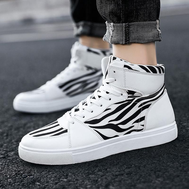 Size(39-47) Plus Size Men's Shoes High Top Espadrilles White