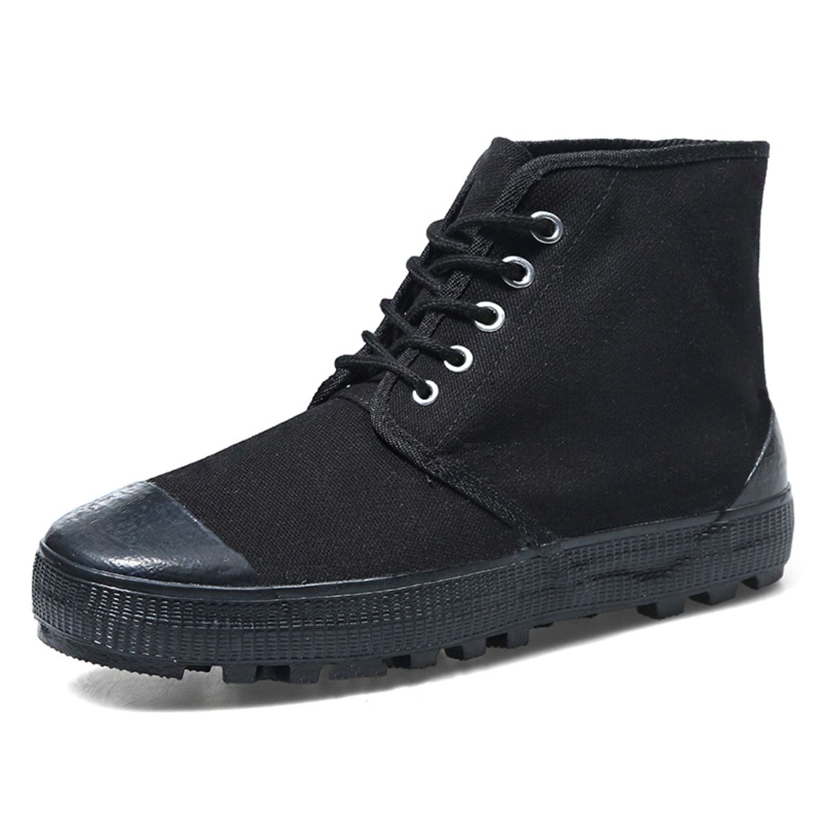 Canvas And Rubber Safety Work Boots And Shoes