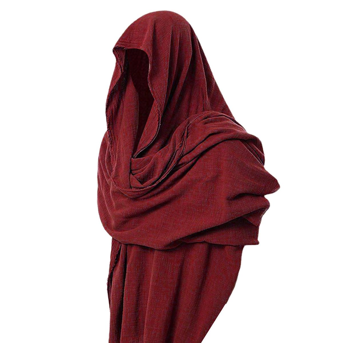 Male Hood Cloak Pirate Scarf Halloween Cosplay Accessories Red