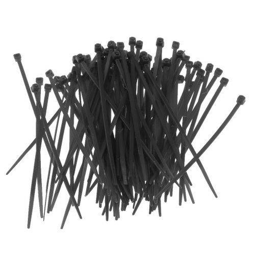 100 Pieces Strong Nylon Cable Wire Zip Ties, Reusable Black