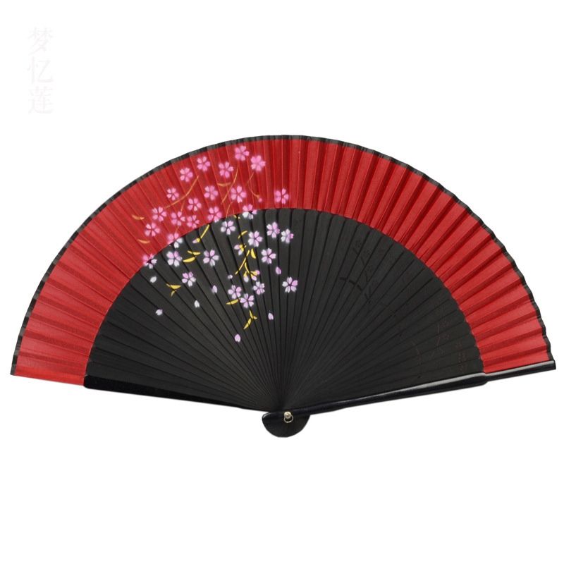 Office Sakura Printing Bamboo Botique-Handheld Hand Props Silk Fans Fan Folded Dancing Spun Held For Cosplay Diy Decor Wall Home
