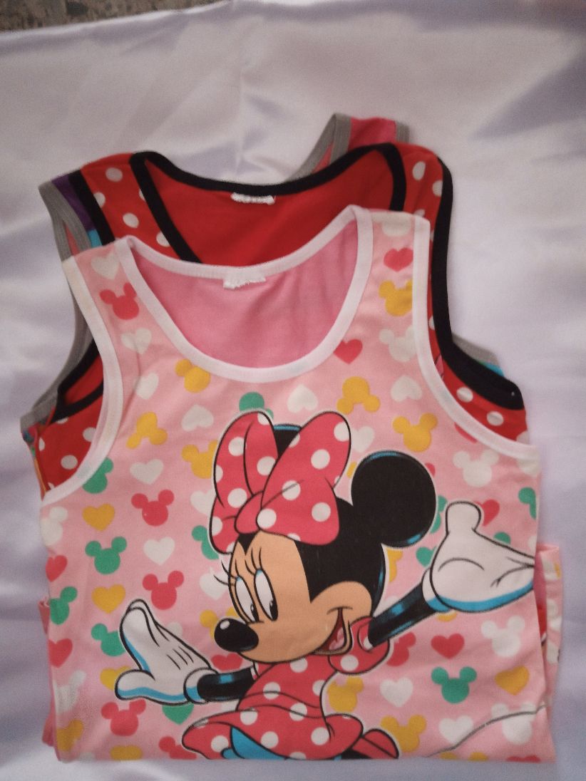 Cartoon Singlet Summer Tops For Girls 3 In 1(S2-3yrs,M3-5yrs,L5-7yrs,XL7-9yrs)