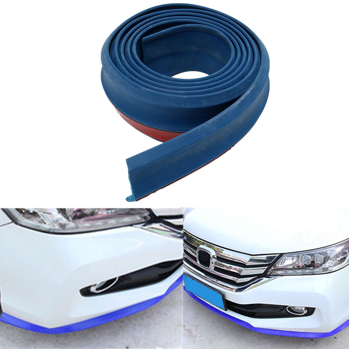 Front Bumper Lip Spoiler Skirt Rubber Protector Body Kit