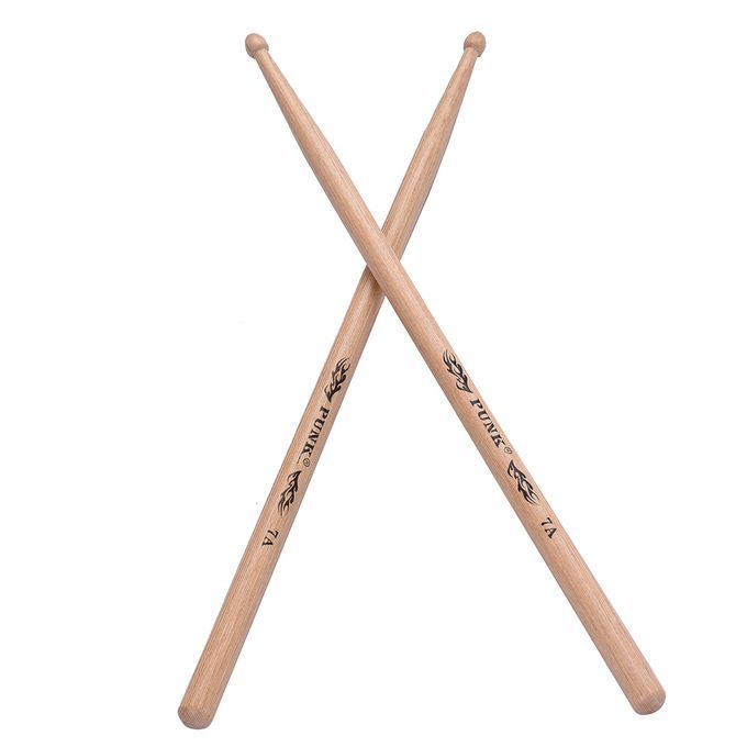 One Pair Of 7A Wooden Drumsticks Drum Sticks Ash Wood Drum