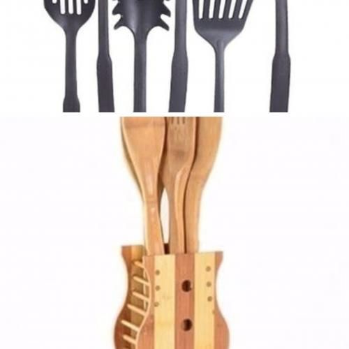 Wooden/Non Stick Cooking Spoon Cookware - Set Of 12