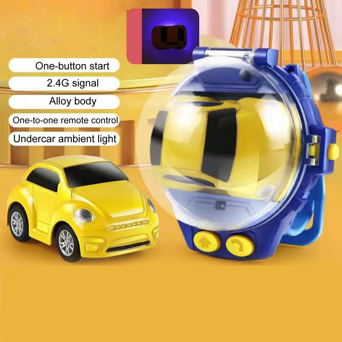 1 Set Remote Control Car Mini Remote Control Car Watch Toys D