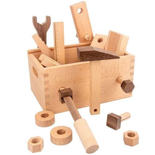 Wooden Tool Box Kids Disassembly Toy Screw Nut Combination
