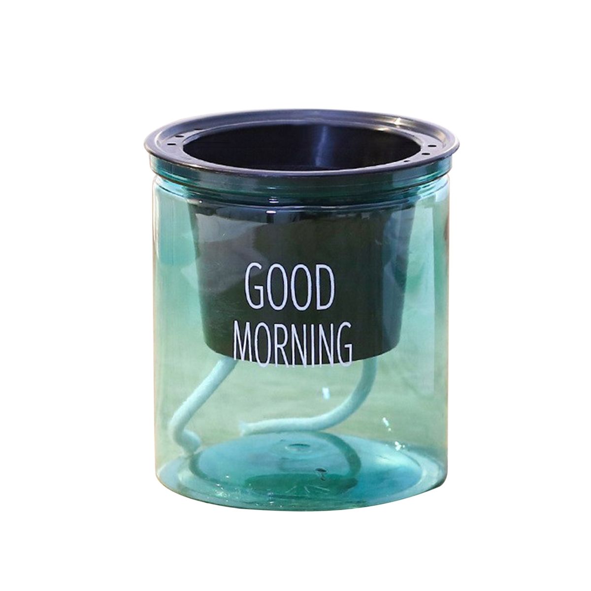 Planter Pot Automatic Water Absorbing Round Flower Green