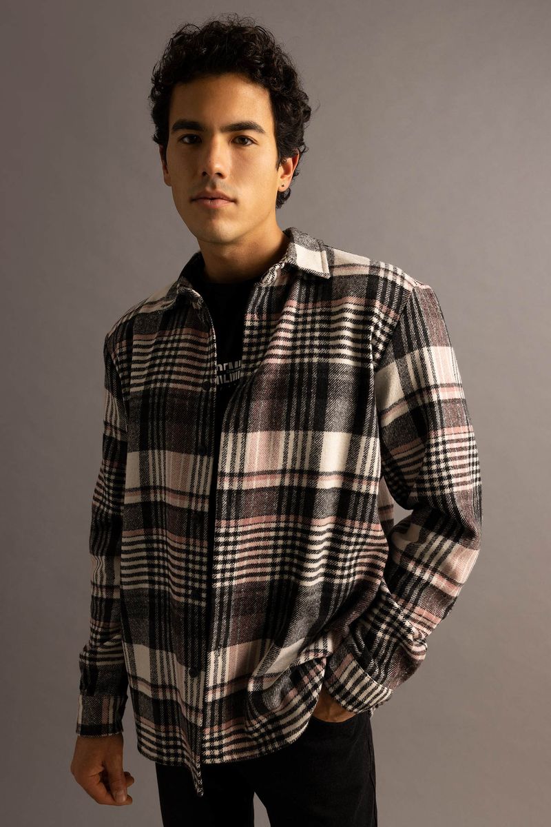 Man Young Regular Fit Woven Long Sleeve Shirt - Multi
