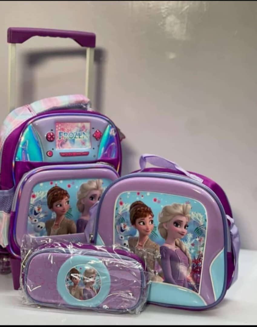 3 SET TROLLEY FROZEN SCHOOL BAG (SMALL SIZE)